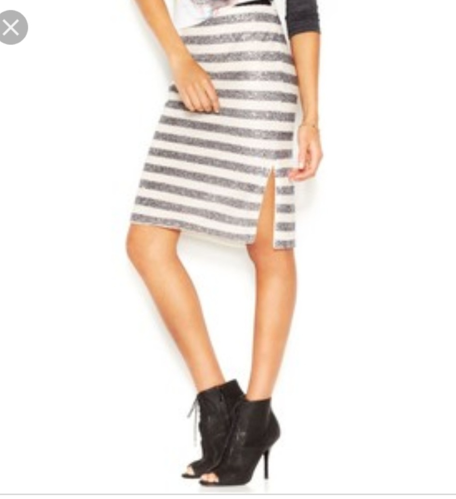 Rachel by Rachel Roy Stripe Sequin Skirt